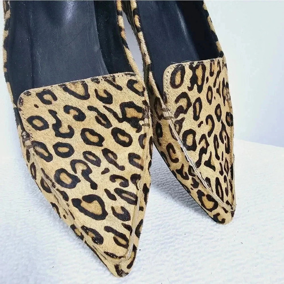 Jeffry Campbell vionnet leopard print pony hair pointed toe flats size 40 - Picture 8 of 14